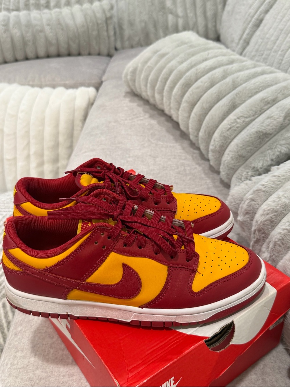 Nike Men’s Low-Top Sneakers - Maroon & Yellow